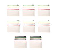 Smallterm 40 Pcs Blank Canvas Zipper Bags, 21x12cm Multipurpose Pouches for DIY, School, Travel, and Organizing