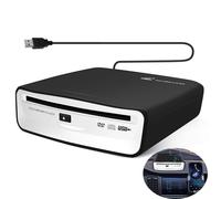 Smallterm External Universal CD Player for Car - Portable CD Player with Extra USB Extension Cable, Plugs into Car USB Port,Laptop,TV, Computer for Android 4.0 and Above Navigation