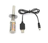 Smallterm Nitro Car Glow Plug Igniter & Charger Set, Aluminum Alloy, for RC 1:10 Nitro 4WD Car, Rechargeable 1.2V 1800mAh, Superior Performance & Durability, Compact & Design