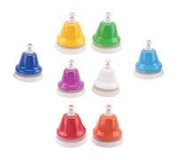 Smallterm Table Bells, 8 Tones Diatonic Metal Hand Bells, Rainbow Music Bells, Musical Learning, Teaching Percussion Instrument