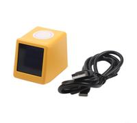 Smalltv PRO Real Time Cryptocurrency and Stock Price with Currency Exchange Rate Display by GeekMagic, Desktop Clock with Weather for Work Environment (Yellow)