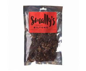 Smally's Biltong - Fatty Biltong Chilli, High Protein Beef Biltong Snack, Ready to Eat, Gluten Free, No Added Sugar, No Artificial Colours or Flavours - 500g