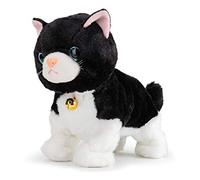 Smalody Interactive Electronic Plush Cat Toy - Multicolor LED Eyes Touch Control Meow Kitten, Electronic Robot Cat Toys Gifts for Boys & Girls Kids Birthday Christmas