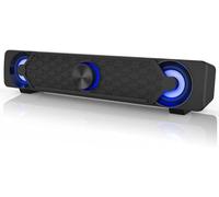 Smalody PC Speakers, Computer Speaker, USB Soundbar, Gaming with Cool LED