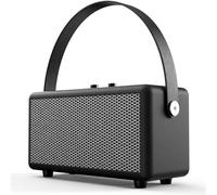 Smalody Portable Bluetooth Vintage Speaker, Wireless Stereo Speakers With Rich Bass Handheld Leather Speaker, Rotation Control Loudspeaker, For Home Travel Party Outdoors
