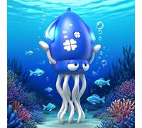 Smalody Smart Dancing Octopus Toy with LED Lights and Music, Rechargeable Interactive Baby Toys with Obstacle Avoidance, Ideal Sensory Gift for Christmas and Birthdays (Blue)