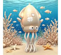 Smalody Smart Dancing Octopus Toy with LED Lights and Music, Rechargeable Interactive Baby Toys with Obstacle Avoidance, Ideal Sensory Gift for Christmas and Birthdays (White)