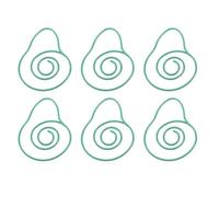 Smandy 100Pcs Cute Fruit Paper Clips, Super Cute Fruit Shape Design, Bright Color, Reliable Metal Material, with Strong Clamping Force, for DIY, Girls, Kids, Students, Office, School (Avocado)