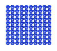 Smandy 100PCS Pigeons Identification Leg Rings, Plastic Foot Bands for Easy Marking, Compact Design for Pigeon Owners, 8mm Mouth Diameter, Suitable for All Ages (Dark Blue)
