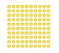 Smandy 100PCS Pigeons Identification Leg Rings, Plastic Foot Bands for Easy Marking, Compact Design for Pigeon Owners, 8mm Mouth Diameter, Suitable for All Ages (Yellow)