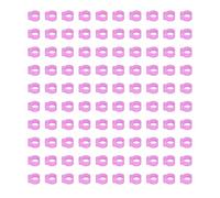 Smandy 100PCS Pigeons Identification Leg Rings, Plastic Foot Bands for Easy Marking, Compact Design for Pigeon Owners, 8mm Mouth Diameter, Suitable for All Ages (Pink)