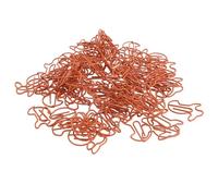 Smandy 100pcs Rabbit Shaped Paper s, Cute Fun Unique Decorative Metal Papers for Bookmarks, with Stainless Steel Material for School Office Home DIY (Orange)