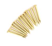 Smandy 100Pcs Upholstery Tacks, Brass Round Head Decorative Nails for Furniture and Crafts, Ideal for Woodworking, Dollhouses and Artwork (18mm Long)
