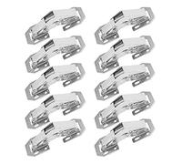 Smandy 10Pcs Cabinet Hinge 90 Degree No-Drilling Hole Kitchen Mount Hinges Concealed Furniture Cupboard Wardrobe Door Hinges Soft Close Hinge