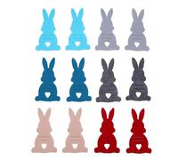 Smandy 12Pcs Rabbits Money Holder, Bunny Money Clips Easter Decorations for Home Wallet Use with Place Card