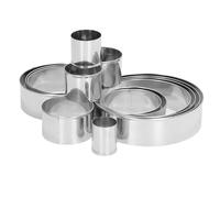 Smandy 14Pcs Cake Design Small Cookie Cutters Stainless Steel Baking Tool Round Mousse Baking Moulds for Kitchen