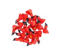 Smandy 20 Pcs Automatic Chicken Water Cups Poultry Watering Bowls with Screw Head Installation Leakproof Design for Chickens Ducks Geese Quail Birds (Red)
