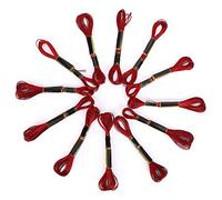 Smandy 24Pcs Cross-Stitch Threads Embroidery Floss Hand-Made Yarn Skeins Polyester Metallic Luster Thread for Sewing Flowers Fruits Animals Crafts with High Strength No Fading
