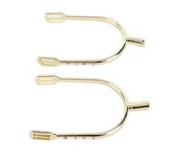 Smandy 2PCS Women Steel Spurs, Narrow Rowels (Gold)
