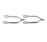 Smandy 2PCS Women Steel Spurs, Narrow Rowels (Silver White)