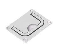 Smandy 316 Stainless Steel Boat Ring Pull Flush Lift, Marine Access Door Floor Manhole Cover with Mount Screws for Home Furniture Center Console Door (96 * 69mm)