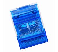 Smandy 407 Terminal Distribution Box, 4 Level Din Rail Junction Box with Brass Conductive Retardant Housing, for Electrical Engineering Cabinet