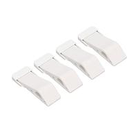 Smandy 4pcs Door Wedge Stopper, Multipurpose No Punching Holes Convenient Practical Invisible Top, with Flexible Resilient TPR Material, for Home Office Hotel (White)