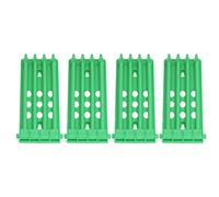Smandy 4Pcs Leg Ring Stand, Plastic, 4 Column Design, Large Capacity for Parrots, Wall Mounted Bird Leg Ring Holder (Green)