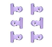 Smandy 8pcs Metal Hinge s, Rounded Head Rust Prevention Bull Clamps File Clamps for Ticket Test Paper, with Holes for Hanging (Purple)