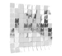 Smandy 8PCS Sequin Background Panels Glitter Wall Backdrop Sparkle Backdrop Shimmer Fade Resistant High Gloss Reusable for Birthday Wedding Party Decoration with Easy Setup and (Silver)