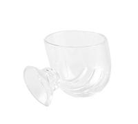 Smandy Acrylic Fish Feeding Cup Red Feeder Live Food Container with Powerful Sucker for Freshwater Saltwater Aquarium Tank