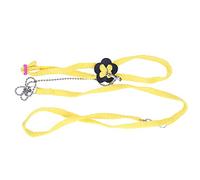 Smandy Adjustable Bird Harness Soft Safe Fiber Pet Strap for Outdoor Training and Playing with Washable Reusable Design (Yellow)