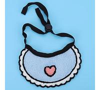 Smandy Adjustable Wool Pet Scarf Handmade Dog Cat Neck Towel with Buckle Design Heart Pattern for Small Pets 5.5-15.7 Inch (S)