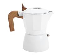 Smandy Aluminium Italian Maker Stovetop Coffee Maker, 2 Cup Aluminum Stovetop Moka Pot Classic for Cappuccino Latte Mocha Nan (White)