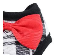 Smandy Breathable Mesh Pet Harness Leash with Adjustable Vest Design and Metal Clips for Small Large Dogs Soft Cotton Cute Plaid Pattern (Large 24 Inch)