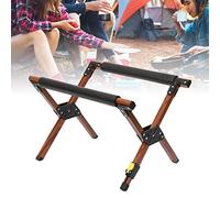 Smandy Camping Cooler Stand, Aluminum Alloy Folding Cooler Stand Frame with Non-Slip Base, Portable for Camping Outdoor Activities (Wood Grain Color)