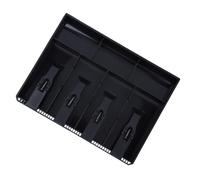 Smandy Cash Register Insert Tray, Money Storage Box with 4 Bill Compartments 3 Holders, for Organizing Cash in Cash Drawer (Black)
