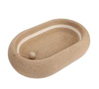 Smandy Cat Scratching Bed, Scratching Pads Pad with Interactive Ball Shelter Rest Design For Furniture Protection Anxiety Relief Cat Bed, Oval Sisal Scratch For