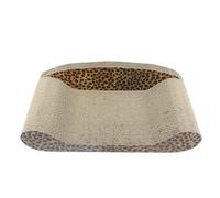 Smandy Cat Toys Board 19.5 Inch, Basic Design Recyclable Cardboard with Catnip for Scratching and Lounging Simple Cat Scratcher Cardboard Scratcher Lounge (Leopard Print)