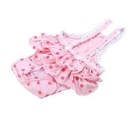 Smandy Cotton Pet Pants Dog Diapers Adjustable Shoulder Strap Soft Breathable with Hook and Loop Design for Small Medium Large Dogs (M)