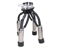 Smandy Cow Milking Cluster Set, Stainless Steel with Silicone Liners for Milking Machine Vacuum Pump, High Performance for Dairy Farming