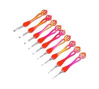 Smandy Craft Tools 2.5mm to 7.0mm Smooth Hollow Handle Polished Aluminum Tips Hook for Knitting Beginner 9Pcs Crochet Hooks Set, Crochet Needles