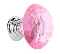 Smandy Crystal Glass Cabinet Knobs 10PCS 30mm K9 Crystal Door Knobs with Zinc Alloy Base High Gloss Light Transmission for Kitchen Cabinet Drawer Wardrobe Cupboard