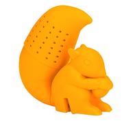 Smandy Cute Squirrel Shape Tea Infuser Filter Silicone Tea Strainer Infuser with Food Grade High Heat Resistant Material for Loose Leaf Cup (Orange)