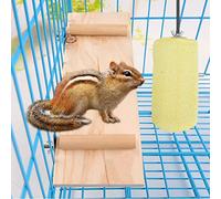 Smandy Cuttlebone Bird Chew Toy Perch Calcium Grinding Stone for Parrots Cockatiels and Small Animals