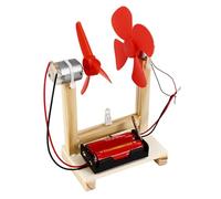 Smandy DIY Wind Generator Toy, Science Experiment Kit for Kids with Wood Material Educational STEM Learning Project for Children Classroom