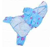 Smandy Dog Clothing Reflective Breathable Dry Suit Rain Jacket Adjustable Poncho with Hood for Small Medium Dogs Dog Raincoat, Windproof Rain Jacket (Blue M)