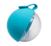 Smandy Dog Water Bottle, Water Bottles Pet Dispenser with Foldable Silicone Bowl Leakproof for Outdoor Walking Hiking Dog Bottle, Portable Round Travel Foldable (Blue Transparent)