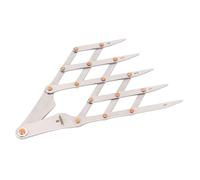 Smandy Equal Distance Measuring Ruler, Stainless Steel Effortless Calculations for Sewing Crafting Tasks Projects (5 Teeth Without Lock Function)