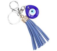 Smandy Evil Eye Keychain, Classic Elegant Charming Amulet Blue Glass Lucky Eyeball Keychains for Home Car Bag Decor